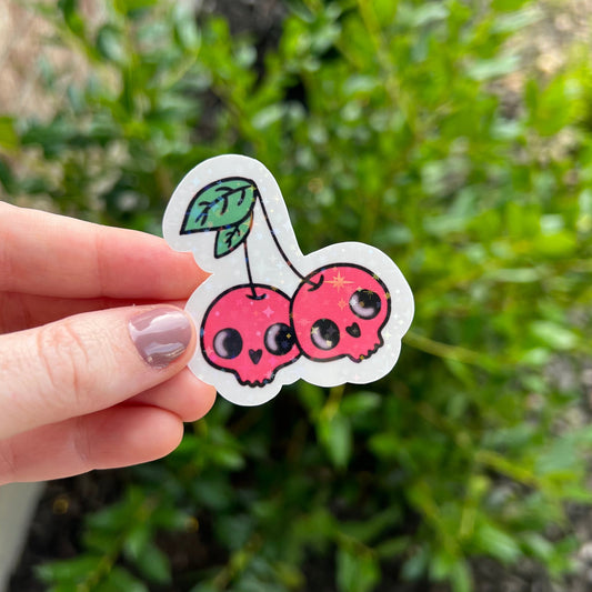 Skull Cherries Sticker