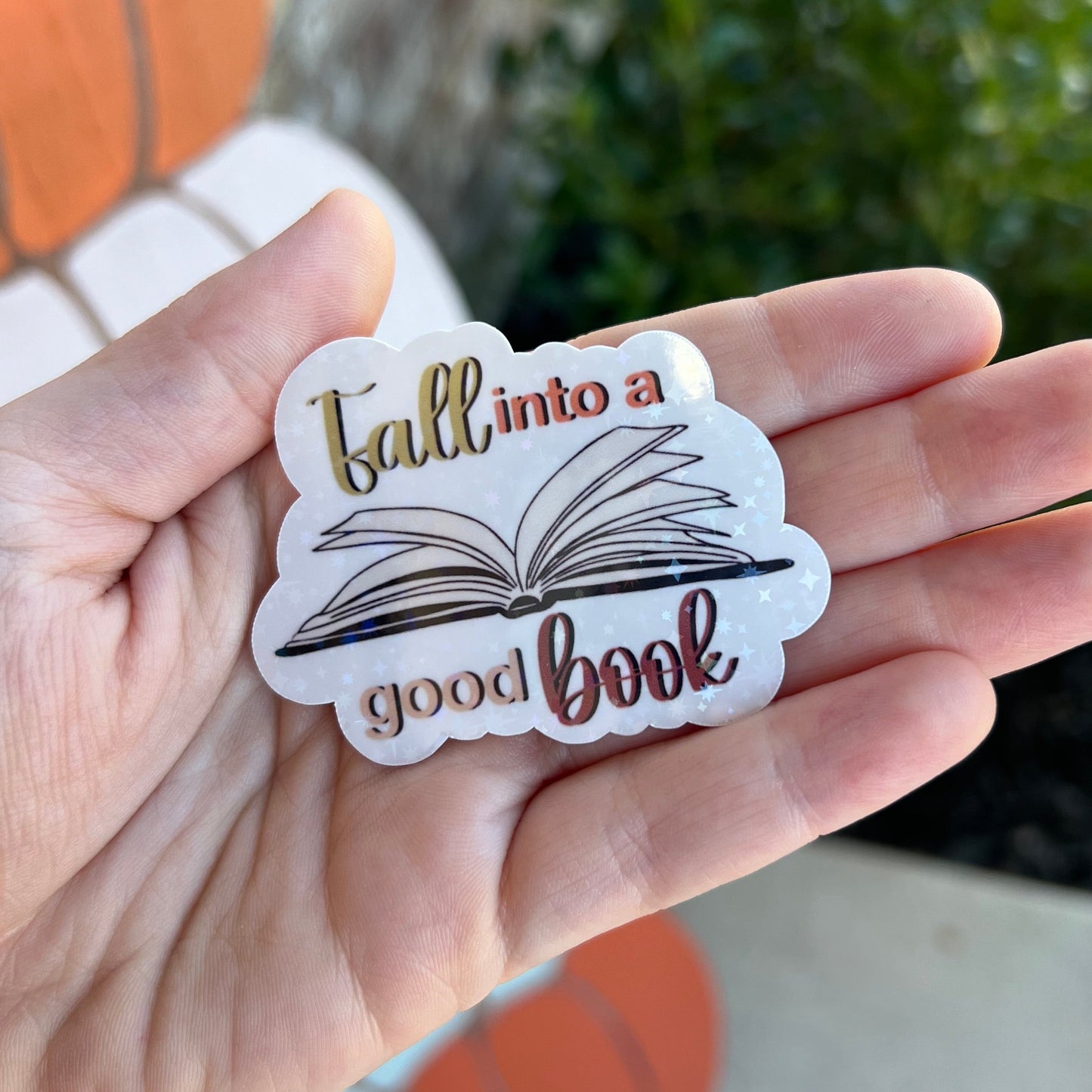 Fall Into A Good Book Sticker