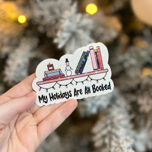 Booked for the Holidays Sticker